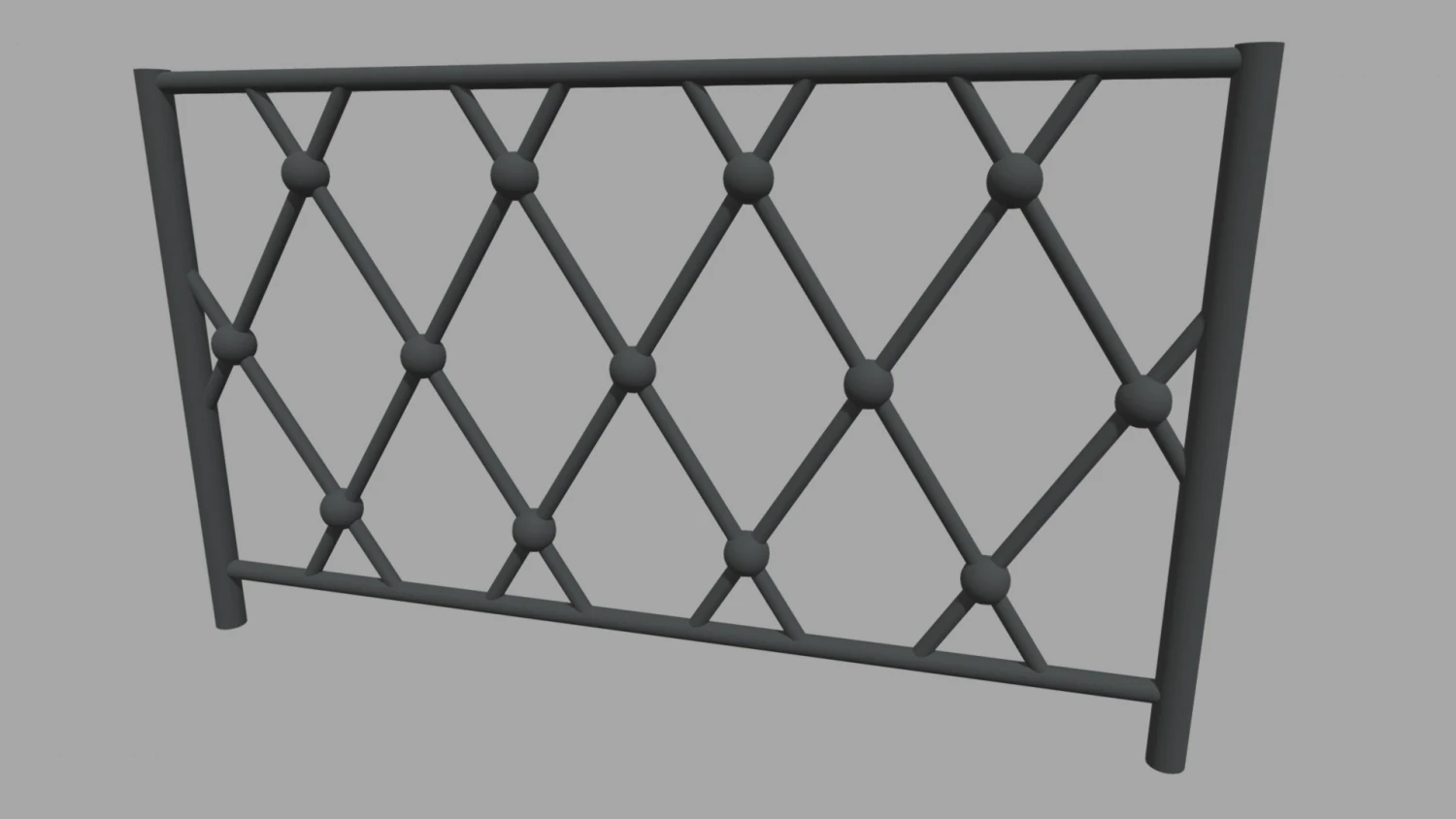 Fence 04 3D Model .c4d .max .obj .3ds .fbx .stl .blend 
