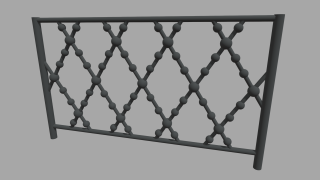 Fence 05 3D Model .c4d .max .obj .3ds .fbx .stl .blend 