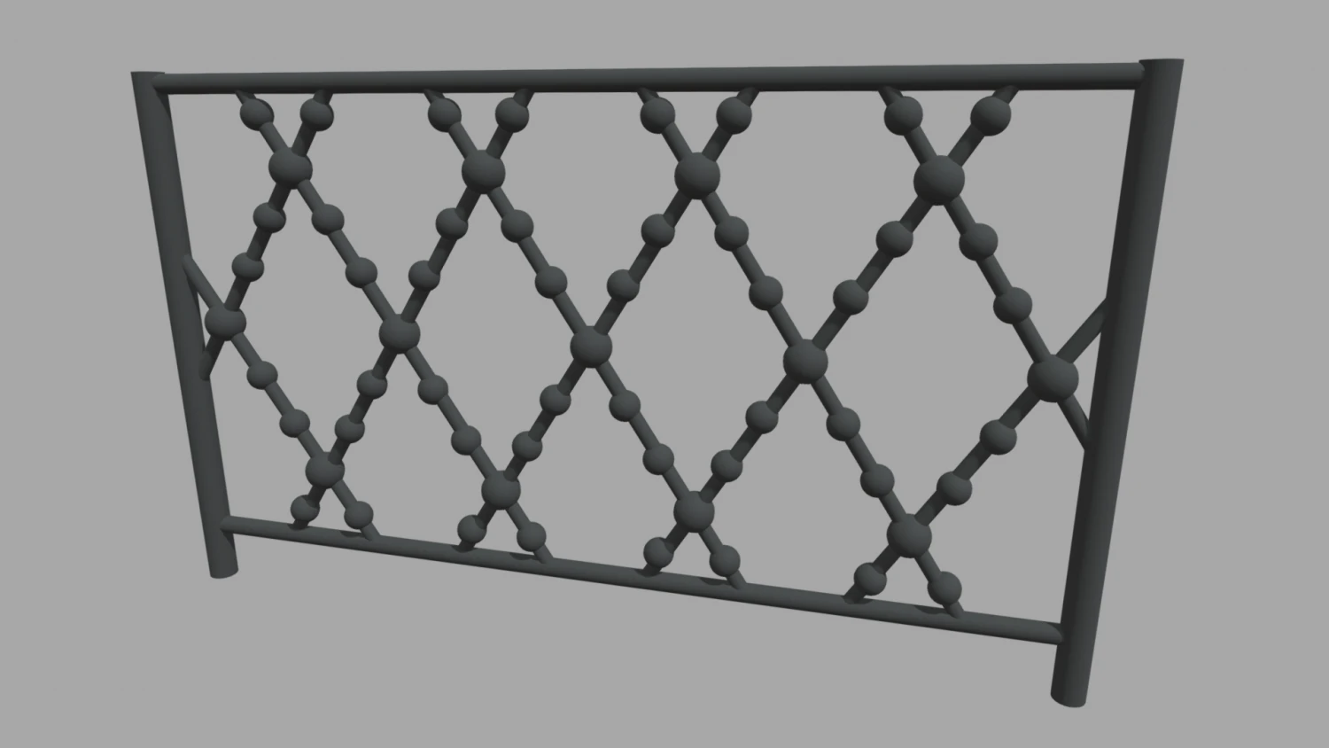 Fence 05 3D Model .c4d .max .obj .3ds .fbx .stl .blend 