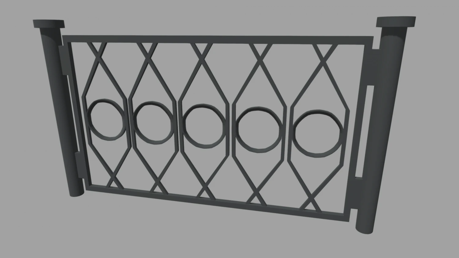 Fence 06 3D Model .c4d .max .obj .3ds .fbx .stl .blend