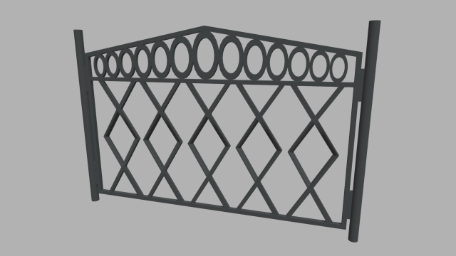 Fence 09 3D 모델 .c4d .max .obj .3ds .fbx .stl .blend 