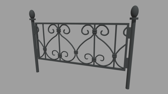 Fence 010 Model 3D .c4d .max .obj .3ds .fbx .stl .blend 