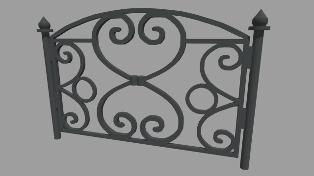 Fence 011 3D Model .c4d .max .obj .3ds .fbx .stl .blend 