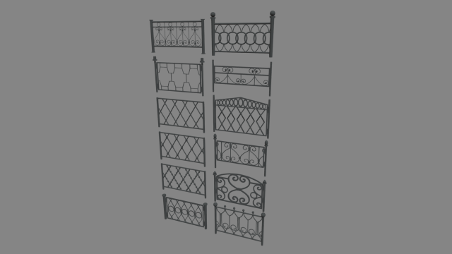 Fences Pack 3D-Modell .c4d .max .obj .3ds .fbx .stl .blend 