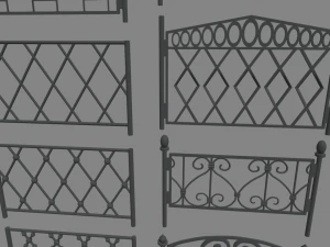 Z&auml;une-Paket 3D Modell