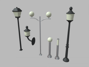 Street Lights 01 02 03 04 05 06 3D 模型