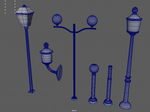 Street Lights 01 02 03 04 05 06 3D Model