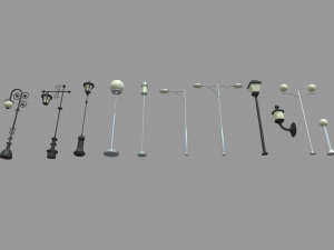 Street Lights Pack Model 3D