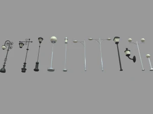 Street Lights Pack 3D Model