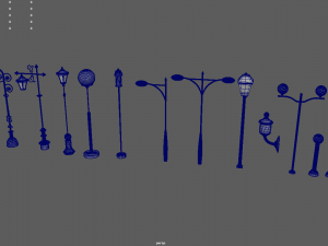 Street Lights Pack Model 3D