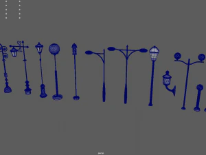 Street Lights Pack 3D Model
