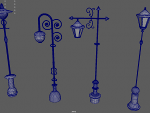 Street Lights Pack Model 3D