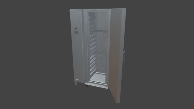 Refrigerator metal cabinet with door Modello 3D .c4d .max .obj .3ds .fbx .stl .blend 