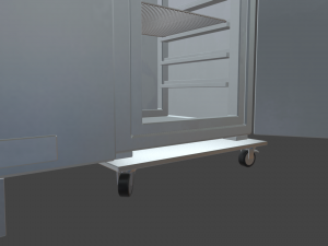 Refrigerator metal cabinet with door Modello 3D