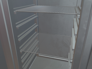 Refrigerator metal cabinet with door Modello 3D