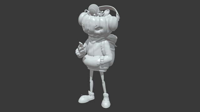 Halloween Candy Delivery Character Model 3D .c4d .max .obj .3ds .fbx .stl .blend 