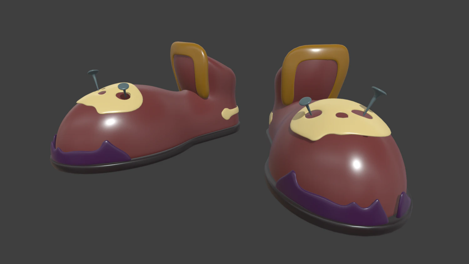 Halloween Shoes 3D Model .c4d .max .obj .3ds .fbx .stl .blend