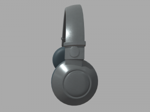 Low Poly Headphones 3D Model