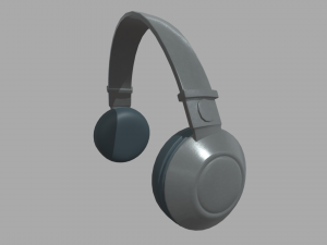 Low Poly Headphones 3D Model