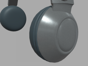 Low Poly Headphones 3D Model