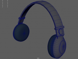 Low Poly Headphones 3D Model
