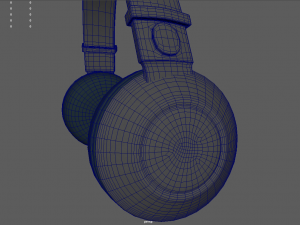 Low Poly Headphones 3D Model