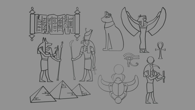 Egyptian Silhouettes Pack 3Dプリントモデル .c4d .max .obj .3ds .fbx .stl .blend 