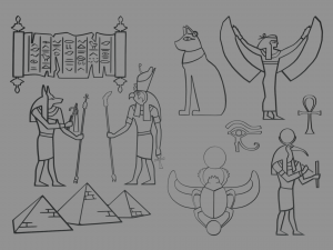 Egyptian Silhouettes Pack 3D Print Model