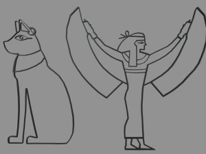 Egyptian Silhouettes Pack 3D Print Model