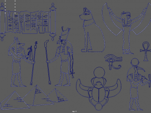 Egyptian Silhouettes Pack 3Dプリントモデル