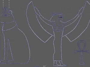Egyptian Silhouettes Pack 3D Print Model