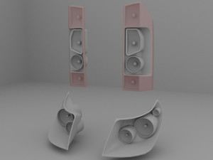 Fiat Van Headlights Rearlights 3D Model