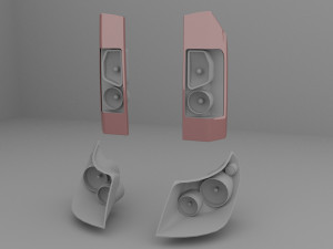 Fiat Van Headlights Rearlights Modello 3D