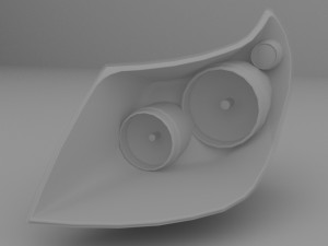 Fiat Van Headlights Rearlights Modello 3D