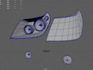 Fiat Van Headlights Rearlights Modello 3D