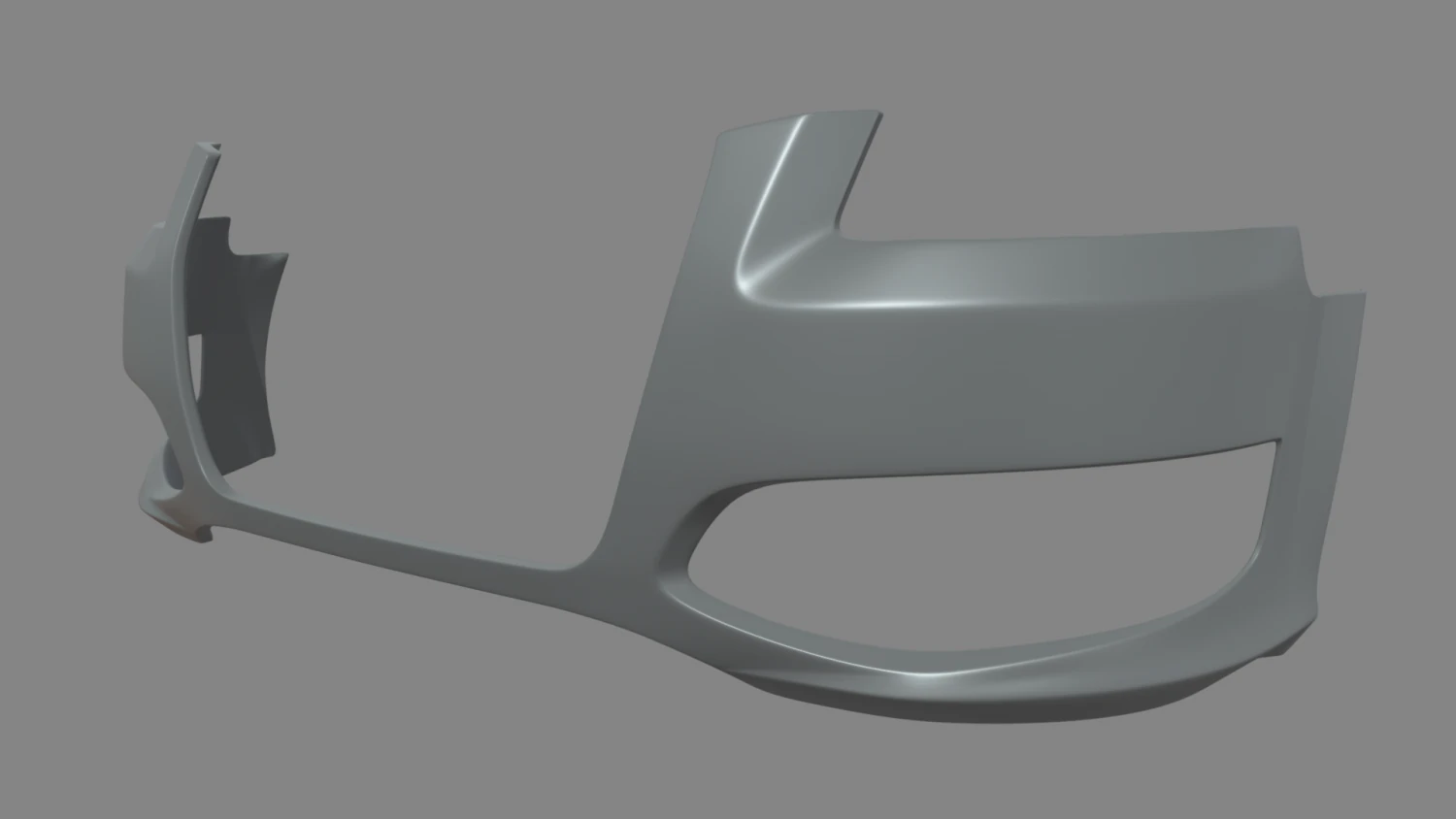 Front Bumper Audi A3 3D Model .c4d .max .obj .3ds .fbx .stl .blend 