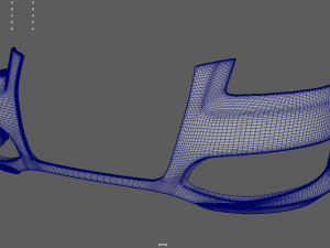 Front Bumper Audi A3 3D Model