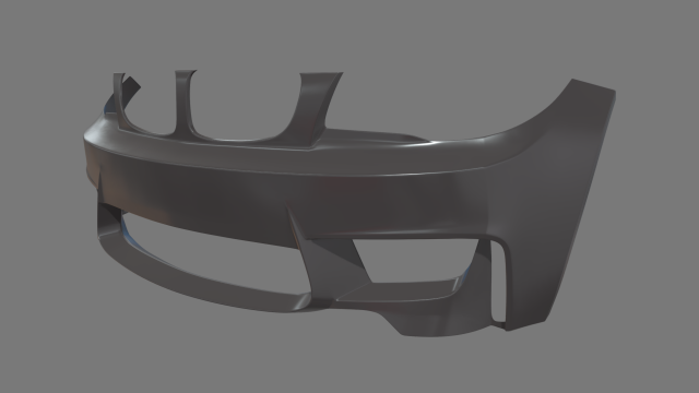 Front Bumper Car 3D Model .c4d .max .obj .3ds .fbx .stl .blend 