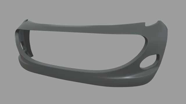 Front Bumper Custom 01 Model 3D .c4d .max .obj .3ds .fbx .stl .blend 