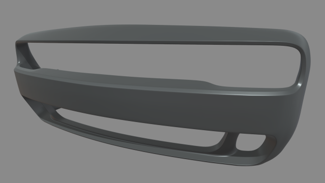 Front Bumper Dodge Challenger Modelo 3D .c4d .max .obj .3ds .fbx .stl .blend 