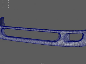 Front Bumper Ferrari F40 3D Model