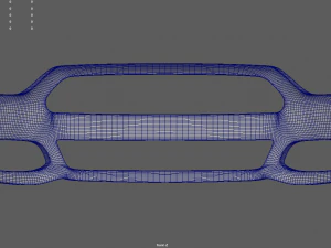 Front Bumper Mustang Custom 3D Model