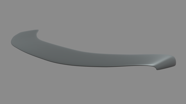 Front Bumper Lip Car 01 3D Model .c4d .max .obj .3ds .fbx .stl .blend 