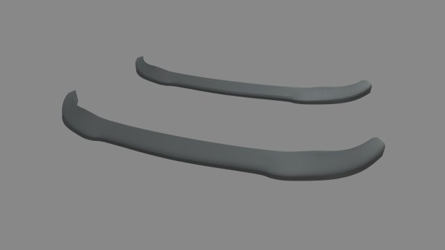 Front Bumper Lip Car 02 3D Модель .c4d .max .obj .3ds .fbx .stl .blend 