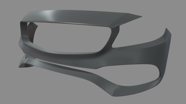 Front Bumper Mercedes Benz Modèle 3D .c4d .max .obj .3ds .fbx .stl .blend 