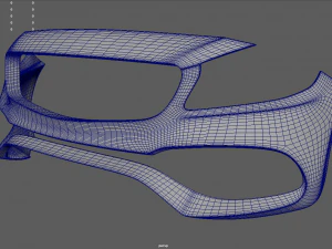 Front Bumper Mercedes Benz 3D Model