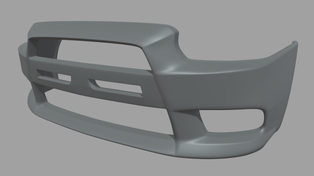 Front Bumper Mitsubishi Lancer Evolution Model 3D .c4d .max .obj .3ds .fbx .stl .blend 