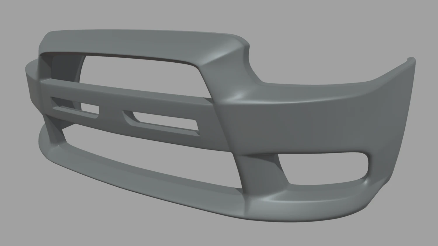 Front Bumper Mitsubishi Lancer Evolution 3D Model .c4d .max .obj .3ds .fbx .stl .blend 