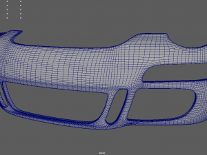 Front Bumper Porsche Custom 3D Model