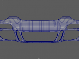 Front Bumper Porsche Custom 3D Model